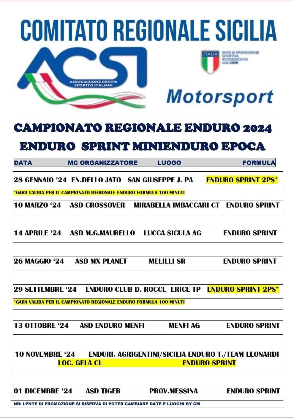 CAMPIONATO REGIONALE ENDURO SPRINT